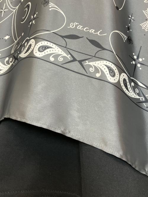 sacai（サカイ）sacai (サカイ) Dr.Woo バンダナTシャツ グレー サイズ:1の古着・服飾アイテム