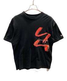 Yohji Yamamoto pour homme×New Era（ヨウジヤマモト プールオム×ニューエラ）の古着「シグネチャーロゴTシャツ」｜ブラック
