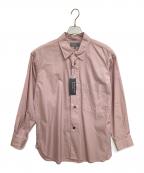 MARGARET HOWELLマーガレットハウエル）の古着「PAPER COTTON POPLIN SHIRT」｜ピンク