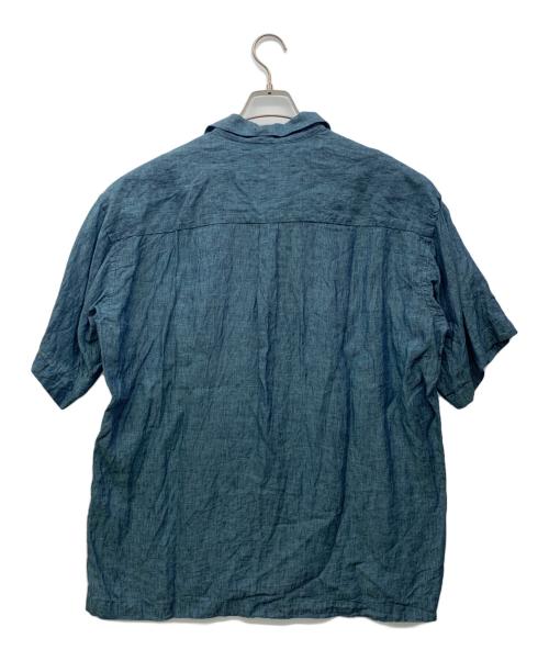 CABAN（キャバン）CABaN (キャバン) リネン オープンカラーシャツ ブルー サイズ:Lの古着・服飾アイテム