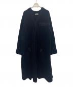 Yohji Yamamoto pour hommeヨウジヤマモト プールオム）の古着「Chenille knit V Cardigan」｜ブラック