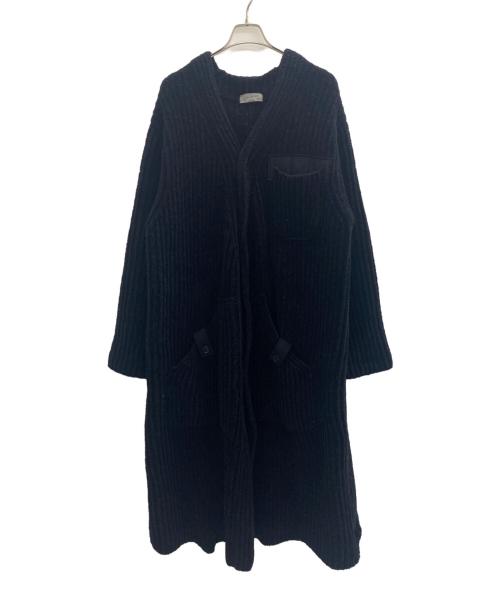 Yohji Yamamoto pour homme（ヨウジヤマモト プールオム）Yohji Yamamoto pour homme (ヨウジヤマモト プールオム) Chenille knit V Cardigan ブラック サイズ:3の古着・服飾アイテム
