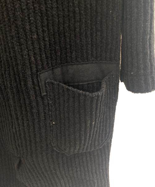 Yohji Yamamoto pour homme（ヨウジヤマモト プールオム）Yohji Yamamoto pour homme (ヨウジヤマモト プールオム) Chenille knit V Cardigan ブラック サイズ:3の古着・服飾アイテム