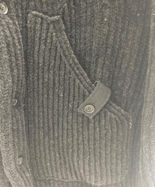 Yohji Yamamoto pour homme（ヨウジヤマモト プールオム）Yohji Yamamoto pour homme (ヨウジヤマモト プールオム) Chenille knit V Cardigan ブラック サイズ:3の古着・服飾アイテム