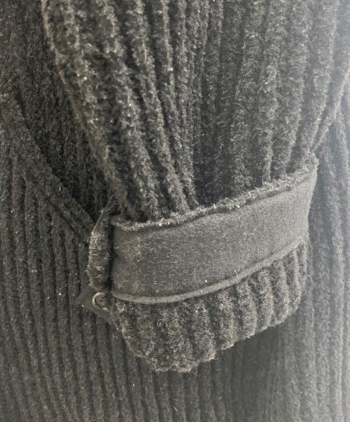 Yohji Yamamoto pour homme（ヨウジヤマモト プールオム）Yohji Yamamoto pour homme (ヨウジヤマモト プールオム) Chenille knit V Cardigan ブラック サイズ:3の古着・服飾アイテム