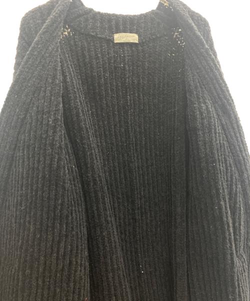 Yohji Yamamoto pour homme（ヨウジヤマモト プールオム）Yohji Yamamoto pour homme (ヨウジヤマモト プールオム) Chenille knit V Cardigan ブラック サイズ:3の古着・服飾アイテム