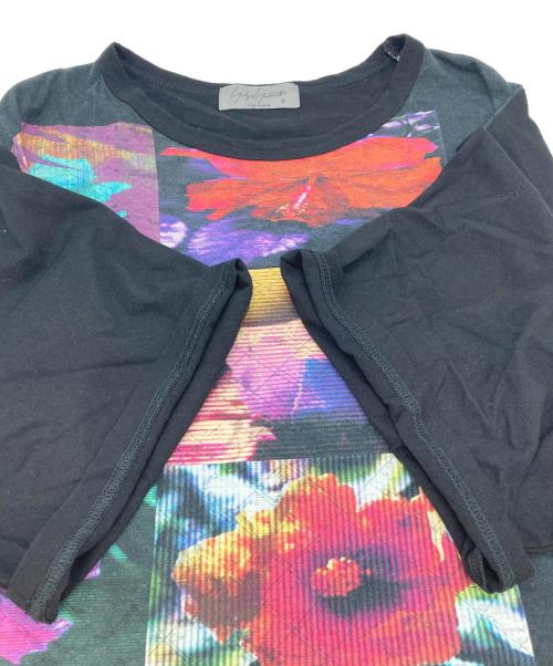 Yohji Yamamoto pour homme（ヨウジヤマモト プールオム）Yohji Yamamoto pour homme (ヨウジヤマモト プールオム) 花図鑑Tシャツ ブラック サイズ:3の古着・服飾アイテム