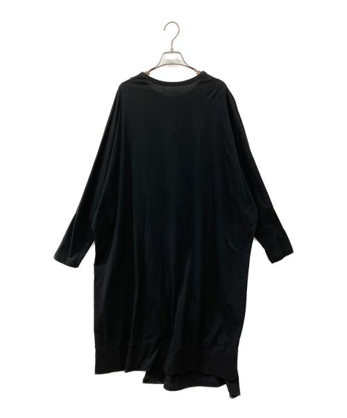 GROUND Y（グラウンドワイ）GROUND Y (グラウンドワイ) スナップスリットロングカットソー ブラック サイズ:3の古着・服飾アイテム