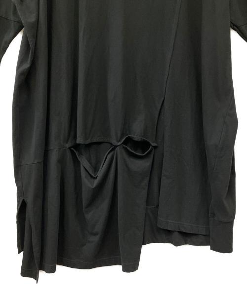 GROUND Y（グラウンドワイ）GROUND Y (グラウンドワイ) スナップスリットロングカットソー ブラック サイズ:3の古着・服飾アイテム