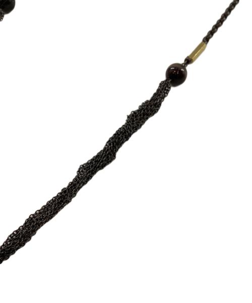 s'yte（サイト）s'yte (サイト) ダブルタッセルチェーンネックレス ブラックの古着・服飾アイテム