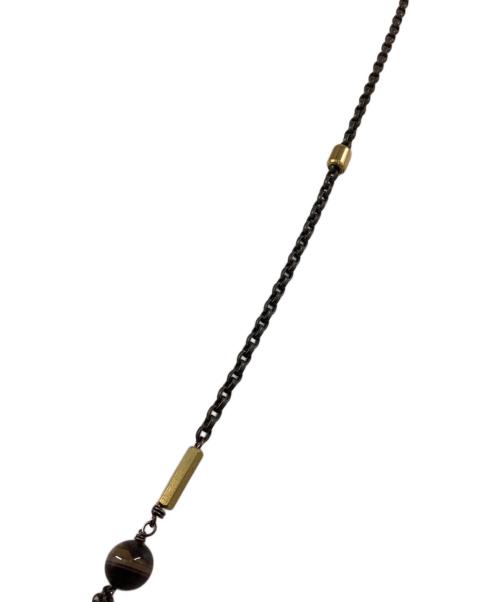 s'yte（サイト）s'yte (サイト) ダブルタッセルチェーンネックレス ブラックの古着・服飾アイテム