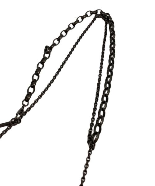 s'yte（サイト）s'yte (サイト) ダブルタッセルチェーンネックレス ブラックの古着・服飾アイテム