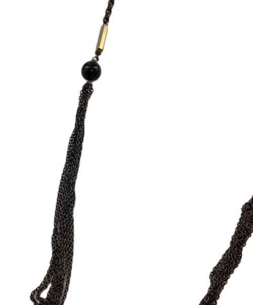 s'yte（サイト）s'yte (サイト) ダブルタッセルチェーンネックレス ブラックの古着・服飾アイテム