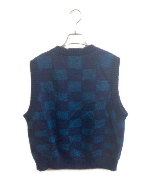 BLUE BLUE（ブルーブルー）BLUE BLUE (ブルーブルー) グラデーションイチマツモヘアベスト ネイビー サイズ:1の古着・服飾アイテム