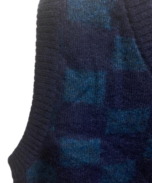 BLUE BLUE（ブルーブルー）BLUE BLUE (ブルーブルー) グラデーションイチマツモヘアベスト ネイビー サイズ:1の古着・服飾アイテム