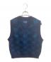 BLUE BLUE（ブルーブルー）の古着「グラデーションイチマツモヘアベスト」｜ネイビー