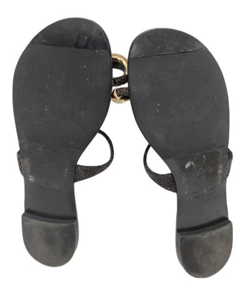 GIUSEPPE ZANOTTI（ジュゼッペザノッティ）GIUSEPPE ZANOTTI (ジュゼッペザノッティ) オヤユビプレートサンダル ブラック サイズ:38の古着・服飾アイテム