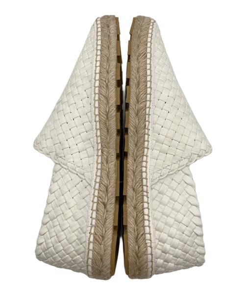 BOTTEGA VENETA（ボッテガベネタ）BOTTEGA VENETA (ボッテガベネタ) イントレチャートエスパドリーユ ホワイト サイズ:41の古着・服飾アイテム