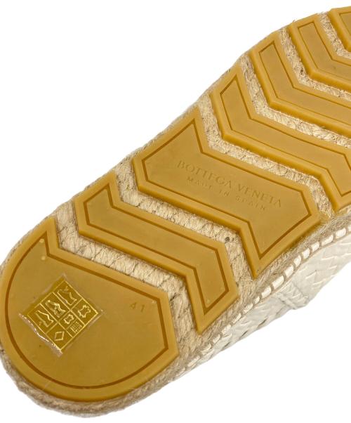 BOTTEGA VENETA（ボッテガベネタ）BOTTEGA VENETA (ボッテガベネタ) イントレチャートエスパドリーユ ホワイト サイズ:41の古着・服飾アイテム