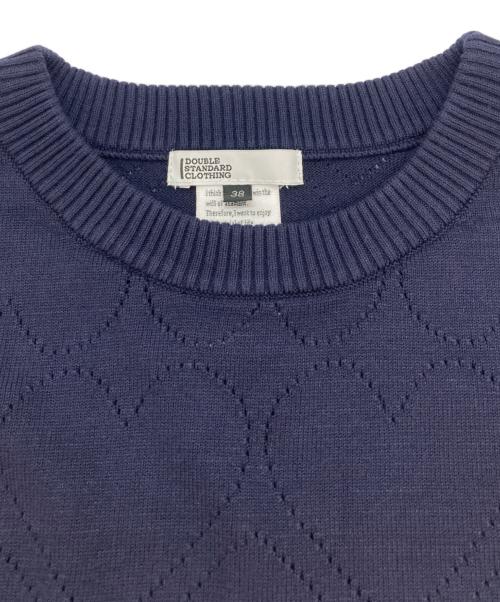 DOUBLE STANDARD CLOTHING（ダブルスタンダードクロージング）DOUBLE STANDARD CLOTHING (ダブルスタンダードクロージング) ハートジャガードクルーネックニット ネイビー サイズ:38の古着・服飾アイテム