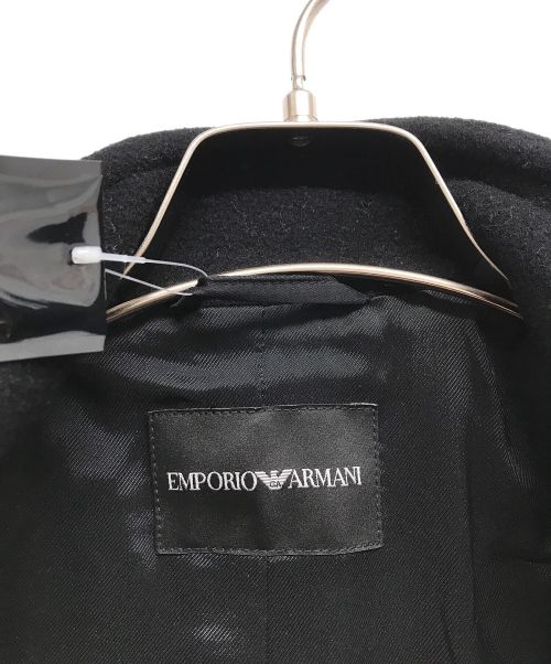 EMPORIO ARMANI（エンポリオアルマーニ）EMPORIO ARMANI (エンポリオアルマーニ) エコファースリーブジャケット ブラック サイズ:40の古着・服飾アイテム