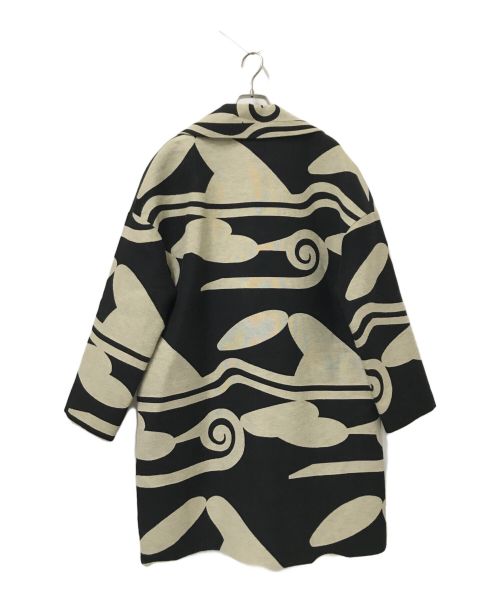 DIANE VON FURSTENBERG（ダイアンフォンファステンバーグ）DIANE VON FURSTENBERG (ダイアンフォンファステンバーグ) 総柄コート ブラック サイズ:Sの古着・服飾アイテム