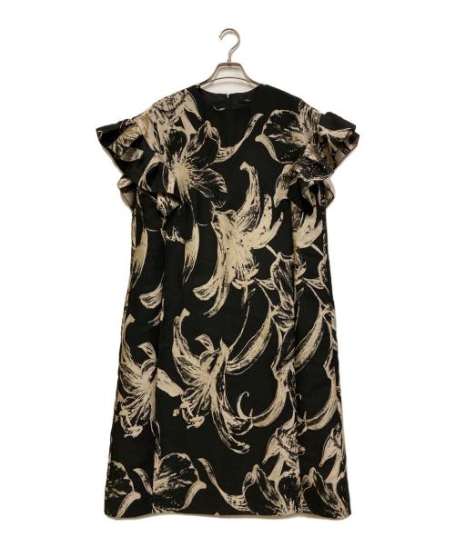 ADORE（アドーア）ADORE (アドーア) モノトーンビッグフラワーワンピース ブラック サイズ:SAMPLE品の古着・服飾アイテム