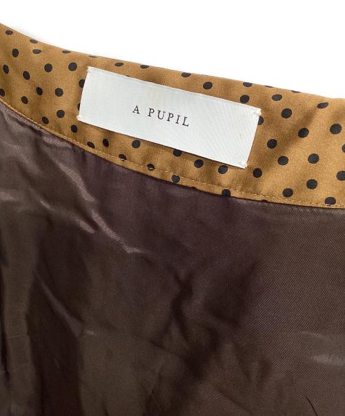 A PUPIL（アピューピル）A PUPIL (アピューピル) マキシ丈ドットワンピース ブラウン サイズ:Sの古着・服飾アイテム