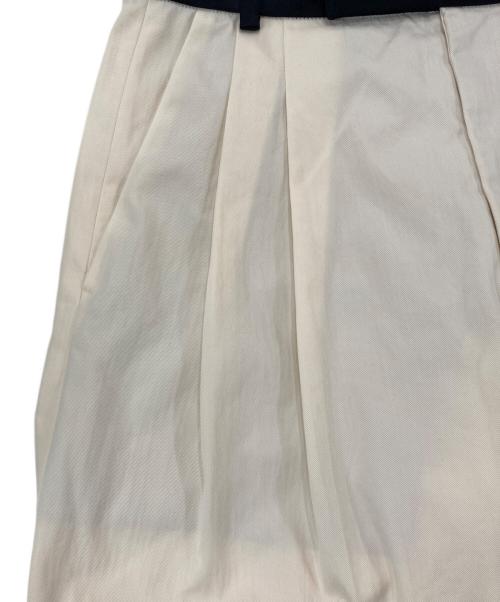 Adam et Rope（アダム エ ロペ）Adam et Rope (アダム エ ロペ) バイカラーベルトドレスパンツ アイボリー サイズ:38の古着・服飾アイテム