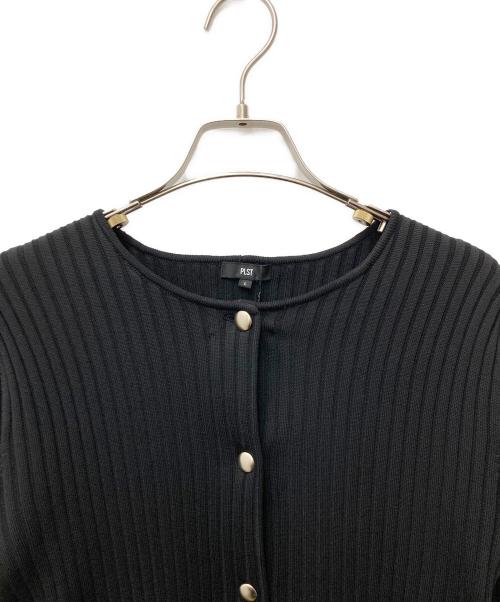 PLST（プラステ）PLST (プラステ) ホールガーメントRペプラムカーディガン 4303006 ブラック サイズ:L 未使用品の古着・服飾アイテム