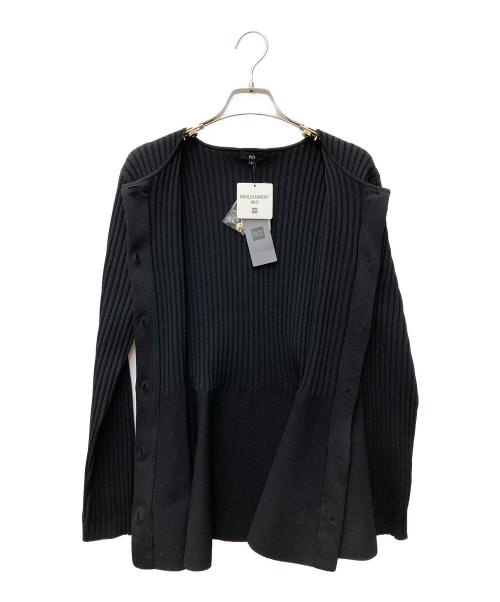 PLST（プラステ）PLST (プラステ) ホールガーメントRペプラムカーディガン 4303006 ブラック サイズ:L 未使用品の古着・服飾アイテム