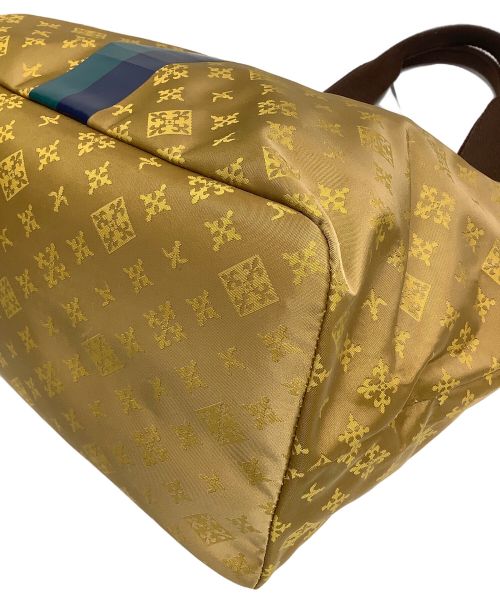 russet（ラシット）russet (ラシット) ラインプリントトートバッグ ブラウンの古着・服飾アイテム