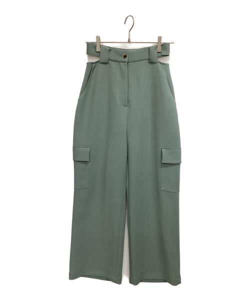RIM.ARK（リムアーク）RIM.ARK (リムアーク) ウエストスリットオープンパンツ ライトグリーン サイズ:36の古着・服飾アイテム