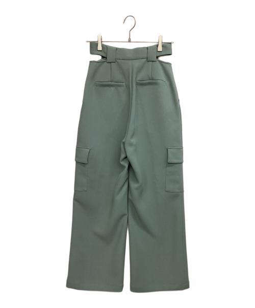 RIM.ARK（リムアーク）RIM.ARK (リムアーク) ウエストスリットオープンパンツ ライトグリーン サイズ:36の古着・服飾アイテム