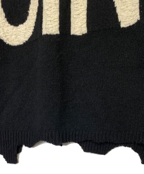 SAINT MICHAEL（セントマイケル）SAINT MICHAEL (セントマイケル) WOOL SWTER SIN（ウールセーターニット） ブラック サイズ:Mの古着・服飾アイテム