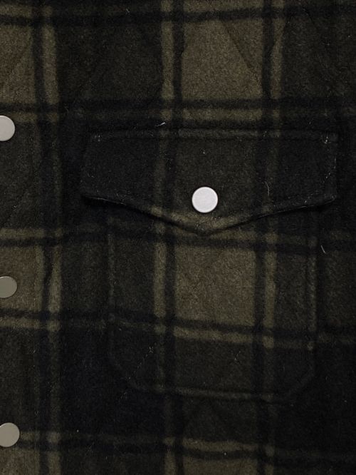 READYMADE（レディメイド）READYMADE (レディメイド) Blanket Check Shirt（ブランケット チェック シャツ） オリーブ サイズ:1の古着・服飾アイテム