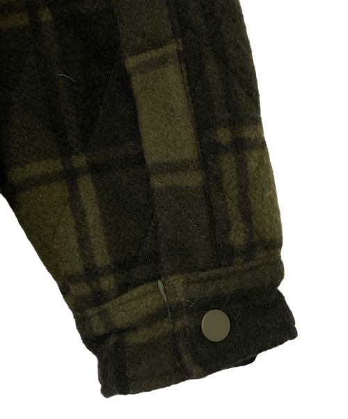 READYMADE（レディメイド）READYMADE (レディメイド) Blanket Check Shirt（ブランケット チェック シャツ） オリーブ サイズ:1の古着・服飾アイテム