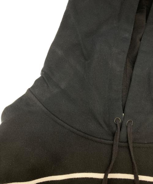 Saint Laurent Paris（サンローランパリ）Saint Laurent Paris (サンローランパリ) プルオーバーパーカー ブラック×ホワイト サイズ:Ｌの古着・服飾アイテム