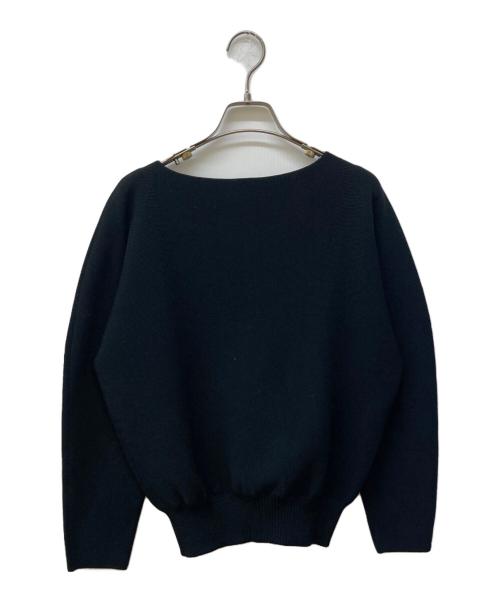 BALLSEY（ボールジィ）BALLSEY (ボールジィ) ハーフコースボーダー ボートネックプルオーバー ブラック サイズ:S 未使用品の古着・服飾アイテム