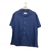 COACHコーチ）の古着「ジャカード キャンプ シャツ」｜ブルー