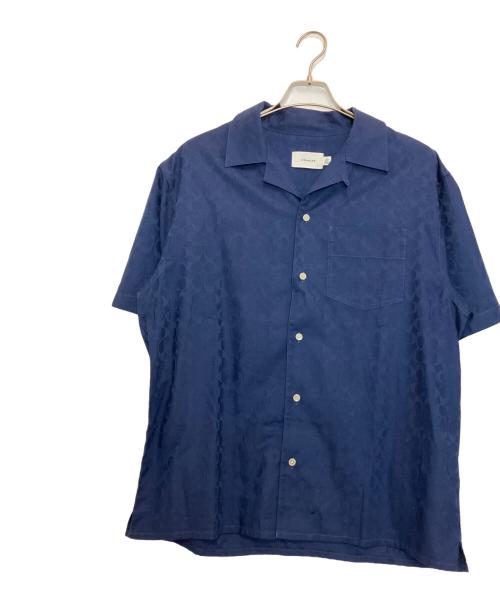COACH（コーチ）COACH (コーチ) ジャカード キャンプ シャツ ブルー サイズ:Mの古着・服飾アイテム