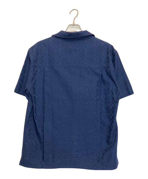 COACH（コーチ）COACH (コーチ) ジャカード キャンプ シャツ ブルー サイズ:Mの古着・服飾アイテム