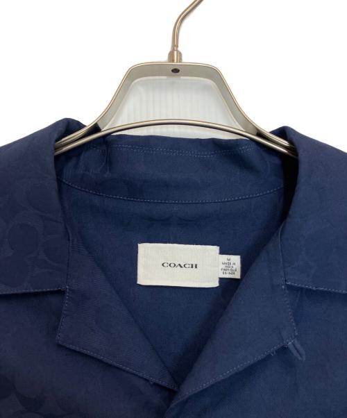 COACH（コーチ）COACH (コーチ) ジャカード キャンプ シャツ ブルー サイズ:Mの古着・服飾アイテム