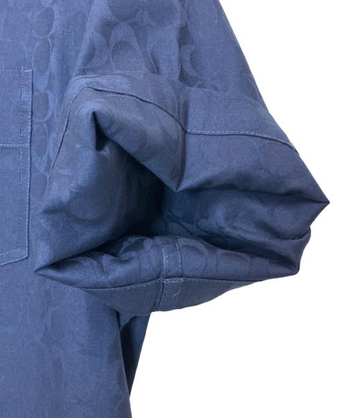 COACH（コーチ）COACH (コーチ) ジャカード キャンプ シャツ ブルー サイズ:Mの古着・服飾アイテム