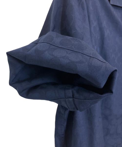 COACH（コーチ）COACH (コーチ) ジャカード キャンプ シャツ ブルー サイズ:Mの古着・服飾アイテム