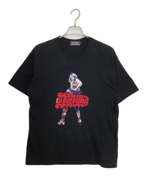 Hysteric Glamour（ヒステリックグラマー）Hysteric Glamour (ヒステリックグラマー) VIXEN GIRL刺繍 Tシャツ ブラック サイズ:Lの古着・服飾アイテム