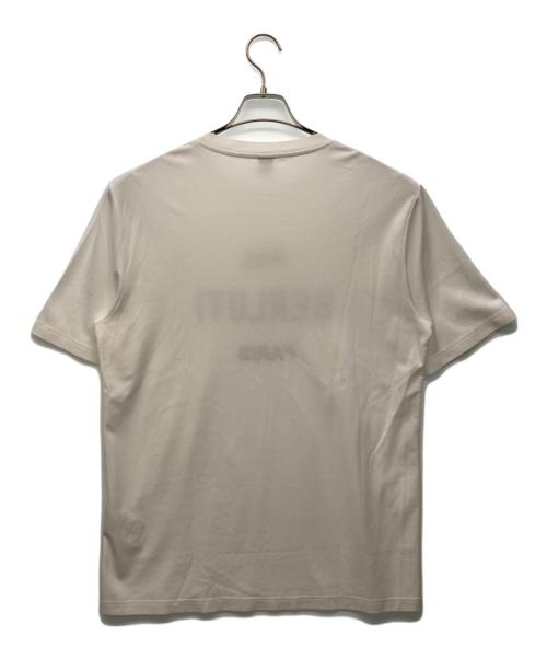 Berluti（ベルルッティ）Berluti (ベルルッティ) ブラウン ロゴTシャツ ホワイト×ブラウン サイズ:Mの古着・服飾アイテム