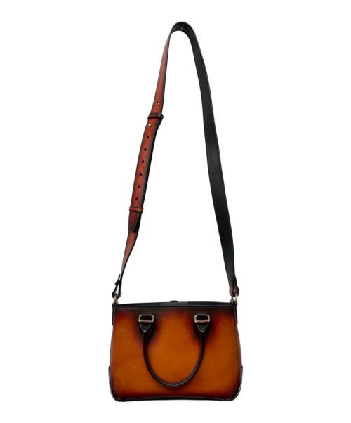 Berluti（ベルルッティ）Berluti (ベルルッティ) Toujours Gulliver カリグラフィ スクリット 2WAYショルダーバッグ ブラウンの古着・服飾アイテム