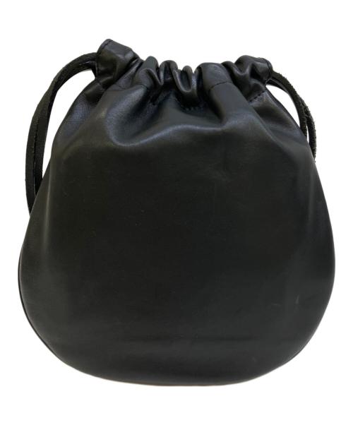 CHACOLI HYKE（チャコリ ハイク）CHACOLI HYKE (チャコリ ハイク) leather drawstring bag ブラックの古着・服飾アイテム