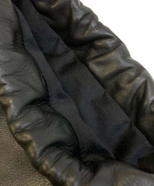 CHACOLI HYKE（チャコリ ハイク）CHACOLI HYKE (チャコリ ハイク) leather drawstring bag ブラックの古着・服飾アイテム